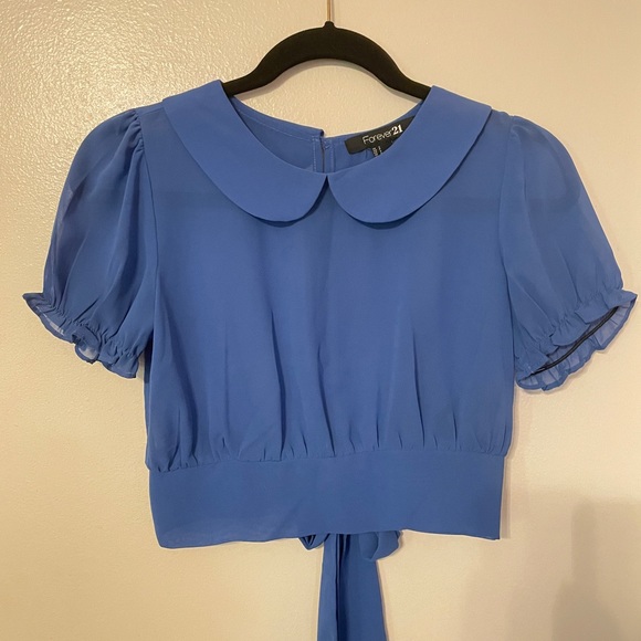 EUC Sheer Crop Dressy Top Size Small - Picture 1 of 7